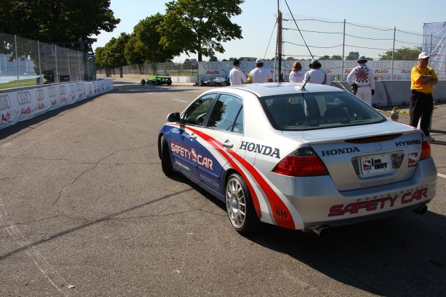 Honda Accord safety car stands at the ready. -- Photo by: Shawn Payne