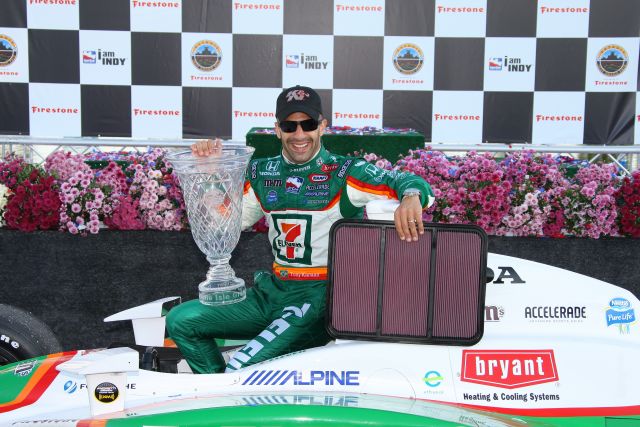 The winner of the Detroit Indy Grand Prix Race, Tony Kanaan. -- Photo by: Shawn Payne