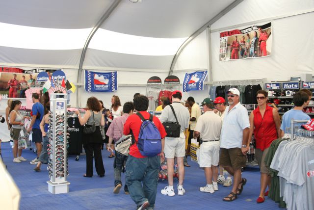 IndyCar retail area was a popular stop-off for race fans. -- Photo by: Steve Snoddy