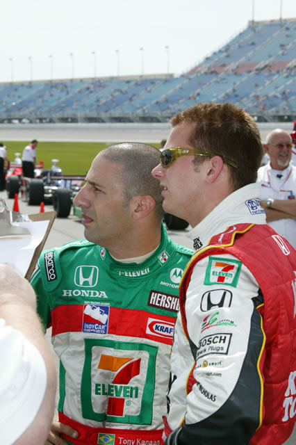 Andretti Green drivers Tony Kanaan, left, & Dan Wheldon -- Photo by: Shawn Payne