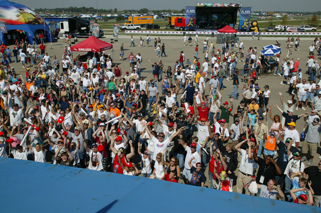 Fans during the Delphi Indy 300 -- Photo by: Shawn Payne