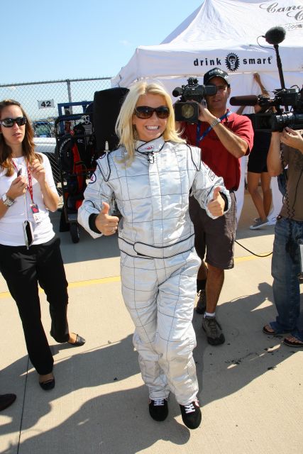 Julianne Hough goes for a 2 seater ride at Chicagoland Speedway -- Photo by: Ron McQueeney