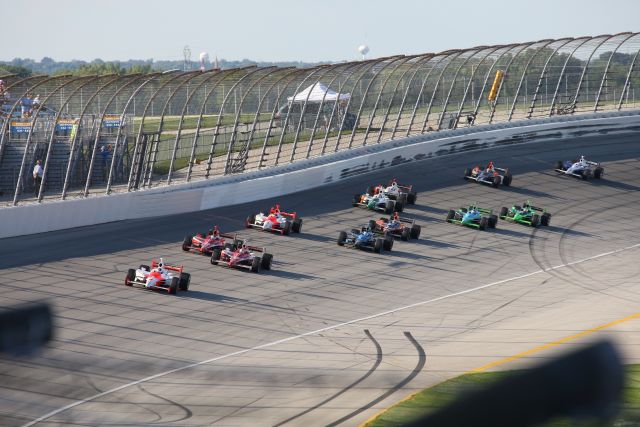 The field presents itself on lap one at Chicagoland Speedway. -- Photo by: Shawn Payne