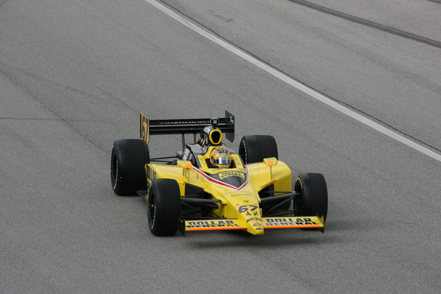 No. 67 Sarah Fisher on track during the race at Chicagoland Speedway. -- Photo by: Chris Jones