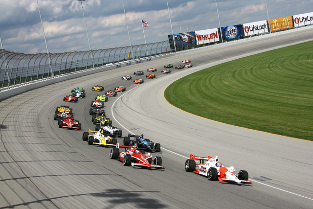 The starting field for the PEAK Antifreeze & Motor Oil Indy 300 at Chicagoland Speedway. -- Photo by: Jim Haines