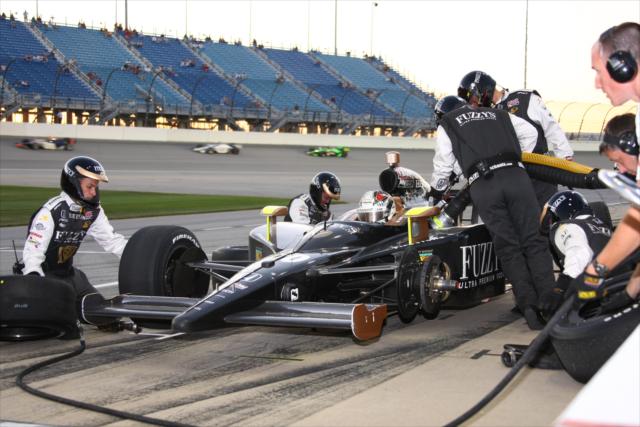 Ed Carpenter makes a stop during the race -- Photo by: Dan Helrigel