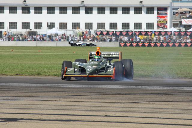 #23 Townsend Bell spins out during the Rexall Edmonton Indy race. -- Photo by: Shawn Payne