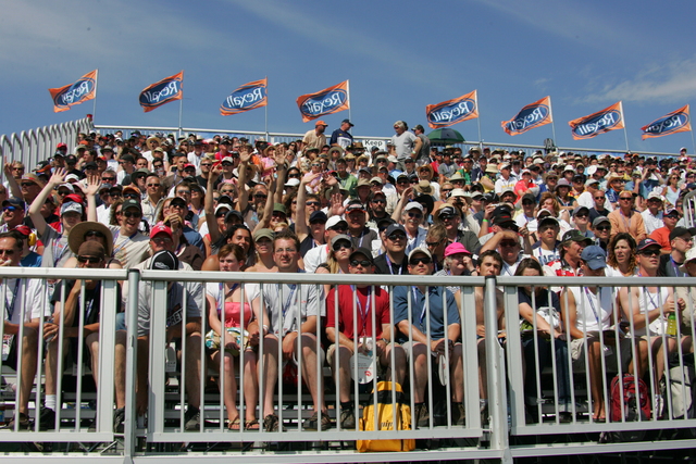 IndyCar Series fans pack the stadium to watch Rexall Edmonton Indy. -- Photo by: Steve Snoddy