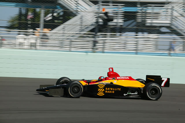 Bryan Herta in the # 7 car TBA Dallara Honda on the track at Homestead-Miami Speedway during the Toyota 300 -- Photo by: Dan Helrigel