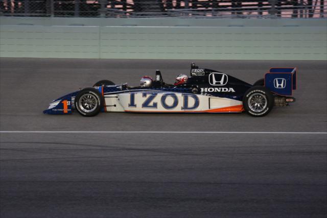Mario Andretti leads the field in the IZOD two-seater. -- Photo by: Dana Garrett