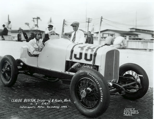 Claude Burton in the # 38 V8 Special ( Oakland/Oakland) at the Indianapolis Motor Speedway in 1930. -- Photo by: No Photographer