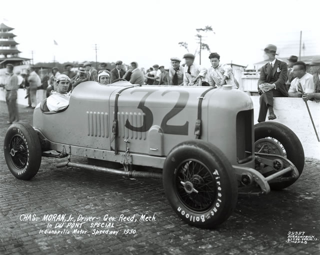 Charles Moran in the #32 du Pont Special (du Pont/du Pont) at the Indianapolis Motor Speedway in 1930. -- Photo by: No Photographer
