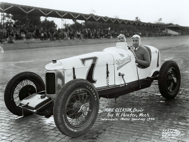 Jimmy Gleason in the #7 Waverly Oil Special (Miller/Miller) at the Indianapolis Motor Speedway in 1930. -- Photo by: No Photographer