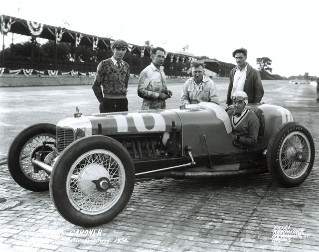 Speed Gardner in the #19 Miller Front Drive Special (Miller/Miller) at the Indianapolis Motor Speedway in 1930. -- Photo by: No Photographer