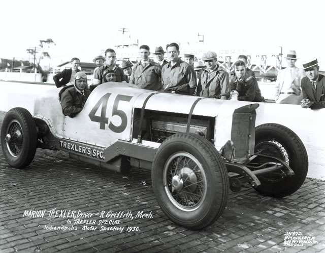 Marion Trexler in the #45 Trexler Special (Auburn/Lycoming) at the Indianapolis Motor Speedway in 1930. -- Photo by: No Photographer
