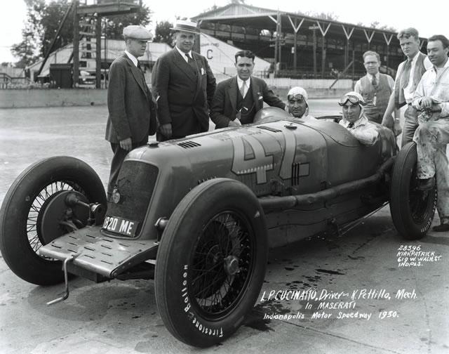 Letterio Cuccinotta in the # 42 Maserati Special (Maserati/Maserati) at the Indianapolis Motor Speedway in 1930. -- Photo by: No Photographer