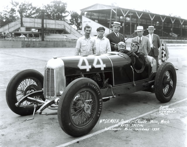 Bill Denver in the # 44 Nardi Special (Duesenberg/Duesenberg) at the Indianapolis Motor Speedway in 1930. -- Photo by: No Photographer