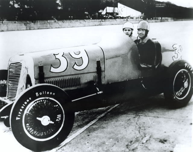 Jimmy Snyder in the #39 Blue Prelude Special (Snowberger/Studebaker) at the Indianapolis Motor Speedway in 1935 -- Photo by: No Photographer