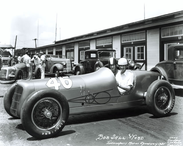 Bob Sall in the #46 Ford V8 Special (Miller-Ford/Ford V8) at the Indianapolis Motor Speedway in 1935 -- Photo by: No Photographer