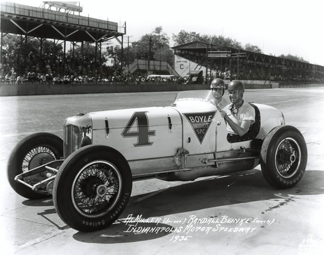 Al Miller in the #4 Boyle Products Special (Rigling/Miller) at the Indianapolis Motor Speedway in 1935 -- Photo by: No Photographer