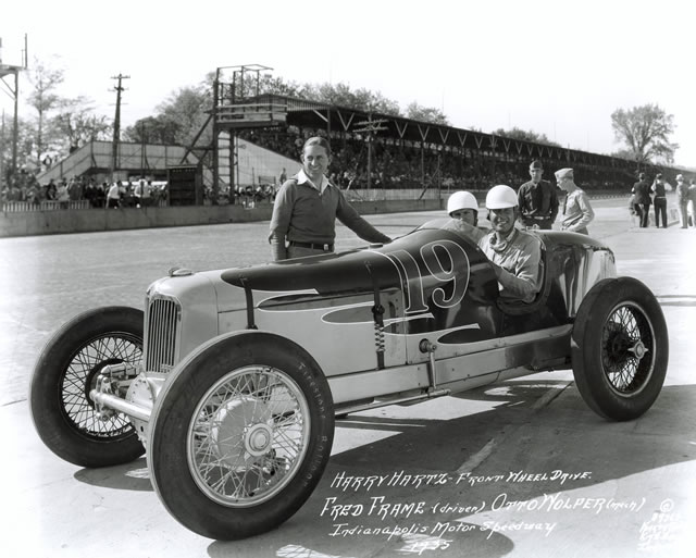 Fred Frame in the #19 Miller-Hartz Special (Wetteroth/Miller) at the Indianapolis Motor Speedway in 1935 -- Photo by: No Photographer
