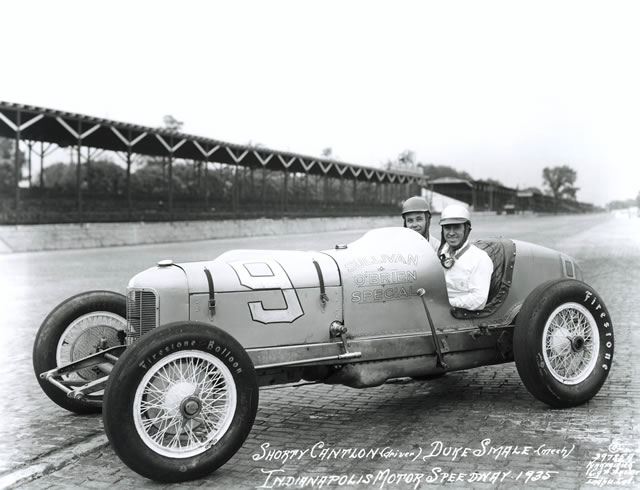 Shorty Cantlon in the #9 Sullivan & O'Brien Special (Stevens/Miller) at the Indianapolis Motor Speedway in 1935 -- Photo by: No Photographer