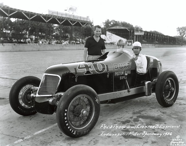 Fred Frame in the #46 Burd Piston Ring Special (Miller/Miller) at the Indianapolis Motor Speedway in 1936 -- Photo by: No Photographer