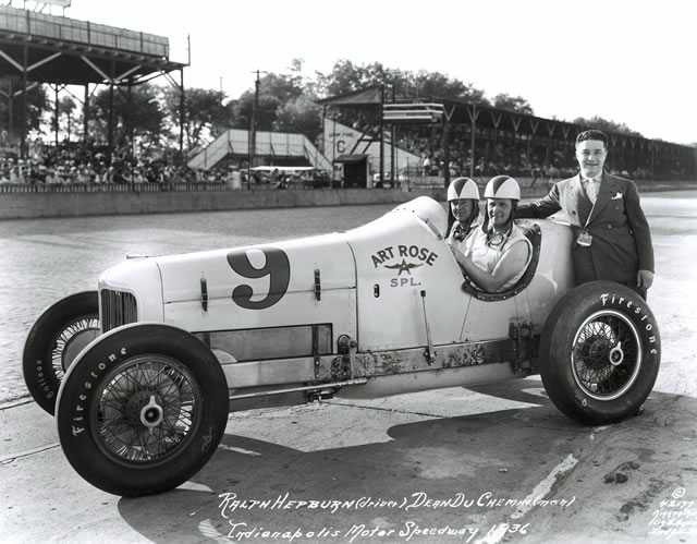 Ralph Hepburn in the #9 Art Rose Special (Miller/Offy) at the Indianapolis Motor Speedway in 1936 -- Photo by: No Photographer