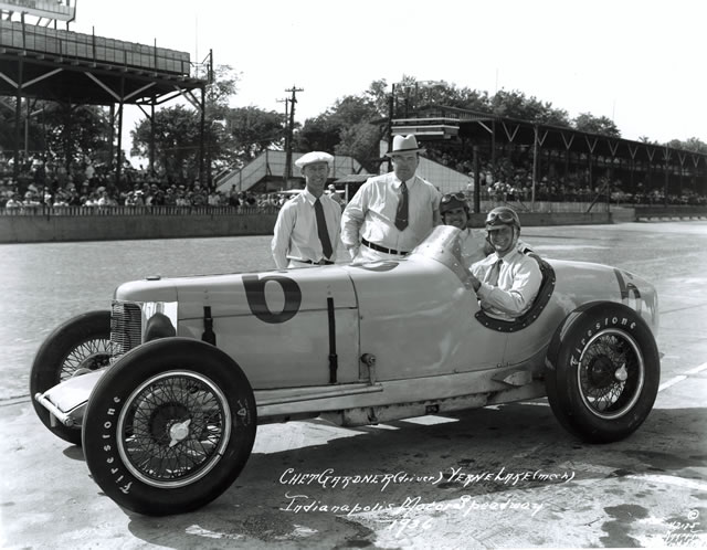 Chet Gardner in the #6 Gardner Special (Duesenberg/Offy) at the Indianapolis Motor Speedway in 1936 -- Photo by: No Photographer
