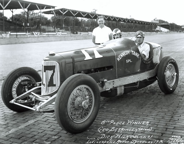 George Barringer in the #17 Kennedy Tank Special (Rigling/Offy) at the Indianapolis Motor Speedway in 1936 -- Photo by: No Photographer