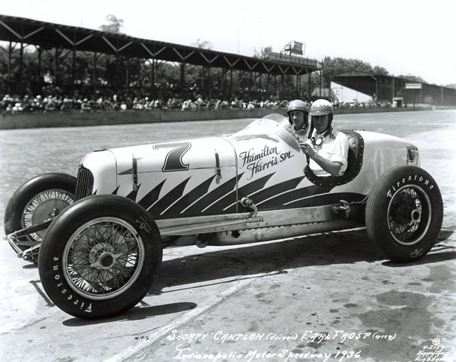 Story Cantlon in the #7 Hamilton-Harris Special (Weil/Miller) at the Indianapolis Motor Speedway in 1936 -- Photo by: No Photographer