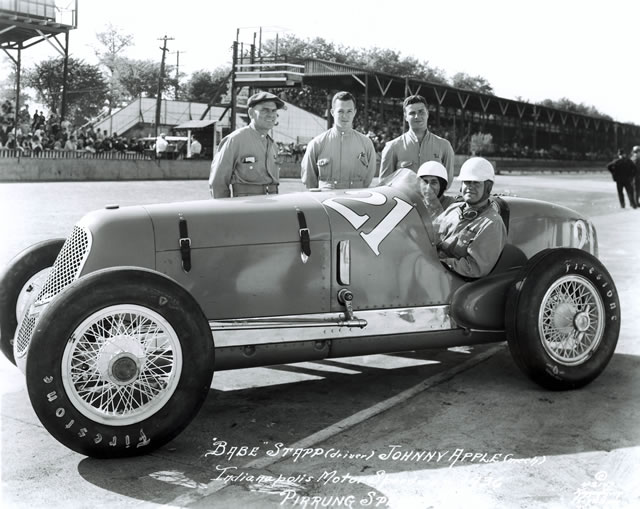 Babe Stapp in the #21 Pirrung Special (Shaw/Offy) at the Indianapolis Motor Speedway in 1936 -- Photo by: No Photographer