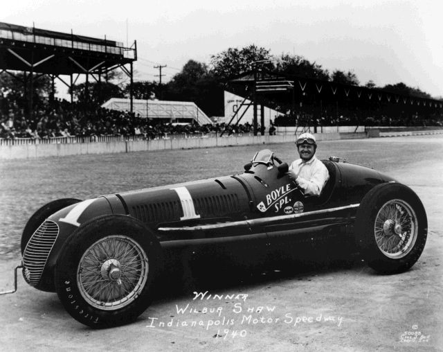 Wilbur Shaw in his 1940 winning Boyle Special Maserati. -- Photo by: No Photographer