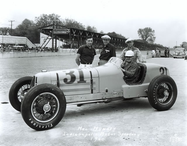 Mel Hansen in the #31 Hartz Special (Wetteroth/Miller) at the Indianapolis Motor Speedway in 1940 -- Photo by: No Photographer