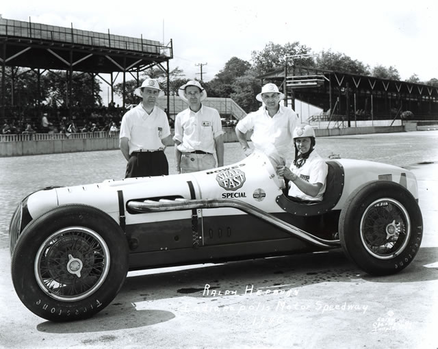 Ralph Hepburn in the #54 Bowes Seal Fast Special (Miller-Ford/Offy) at the Indianapolis Motor Speedway in 1940 -- Photo by: No Photographer