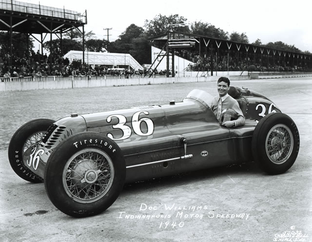 Doc Williams in the #36 Quillen Bros. Refrigerator Special (Cooper/Miller) at the Indianapolis Motor Speedway in 1940 -- Photo by: No Photographer