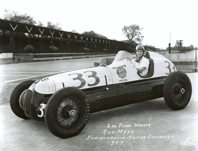 Rex Mays in the #33 Bowes Seal Fast Special (Stevens/Winfield) at the Indianapolis Motor Speedway in 1940 -- Photo by: No Photographer