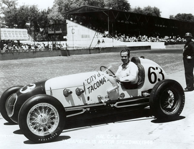 Hal Cole in the #63 City of Tacoma Special (KK2000/Offy) at the Indianapolis Motor Speedway in 1948 -- Photo by: No Photographer
