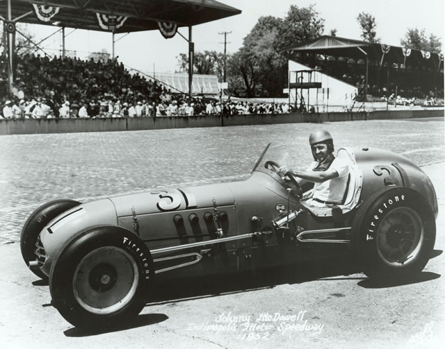 Johnny McDowell in the #31 McDowell Special (Kurtis/Offy) at the Indianapolis Motor Speedway in 1952 -- Photo by: No Photographer