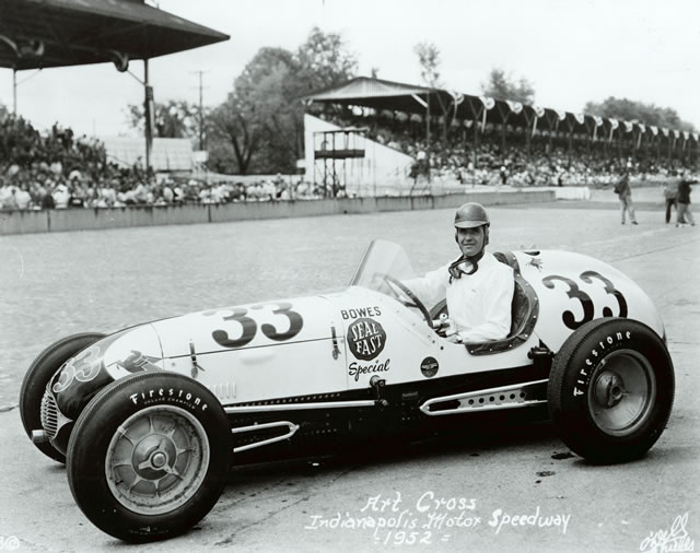 Art Cross in the #33 Bowes Seal Fast Special (KK4000/Offy) at the Indianapolis Motor Speedway in 1952 -- Photo by: No Photographer