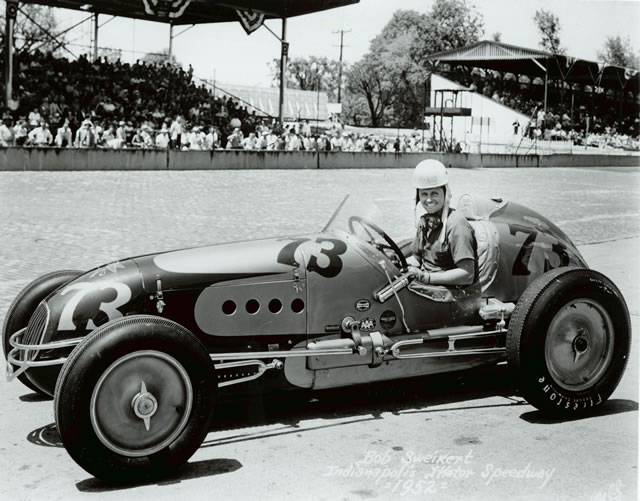 Bob Swiekert in the #73 McNamara Special (KK2000/Offy) at the Indianapolis Motor Speedway in 1952 -- Photo by: No Photographer
