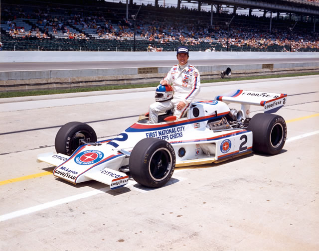 Johnny Rutherford, #2, 1st National City Travelers Checks, McLaren, Cosworth -- Photo by: No Photographer