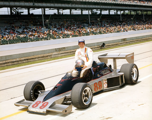 Lee Kunzman in the #89 Vetter Windjammer Special (Parnelli/Cosworth) after qualifying for the 1979 Indianapolis 500 at the Indianapolis Motor Speedway. -- Photo by: No Photographer