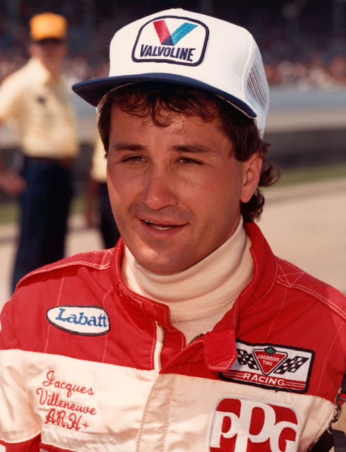 Jaques Villeneuve, the uncle of 1995 Indianapolis 500 winner Jaques Villeneuve, after qualifying for the 1986 Indinapolis 500. -- Photo by: No Photographer