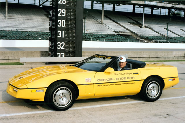 General Chuck Yeager, Driver of 1986 Chevrolet Corvette Indianapolis 500 Pace Car -- Photo by: No Photographer
