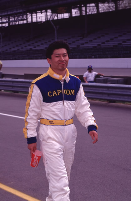 Driver Kenji Momota walks the pit lane.  He failed to qualify for the Indianapolis 500. -- Photo by: No Photographer