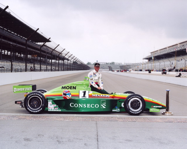 Pole Sitter of the 2000 Indianapolis 500 Greg Ray, #1, Team Conseco/Quaker State/Moen/Menards, Dallara, Oldsmobile -- Photo by: No Photographer
