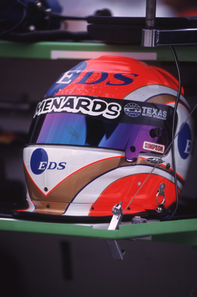The helmet of Greg Ray, driver of the #1, Team Conseco/Quaker State/Moen/Menards, Dallara, Oldsmobile -- Photo by: No Photographer
