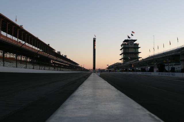 Dawn of race day for the 89th running of the Indianapolis 500 at the Indianapolis Motor Speedway. -- Photo by: Bret Kelley