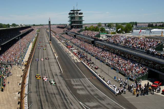 The Indianapolis Motor Speedway during the start of the 89th running of the Indianapolis 500. -- Photo by: Dan Boyd